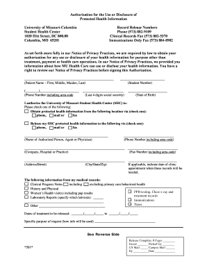Authorization for Use or Disclosure of Protected Health Information