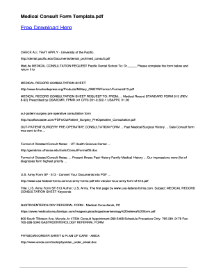 medical consultation form