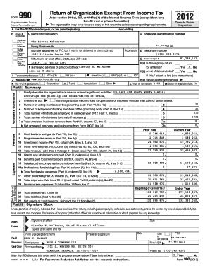 Form 990 Return of Organization Exempt From Income Tax