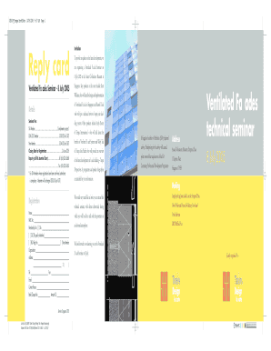 Invitation Reply card - Singapore Institute of Architects