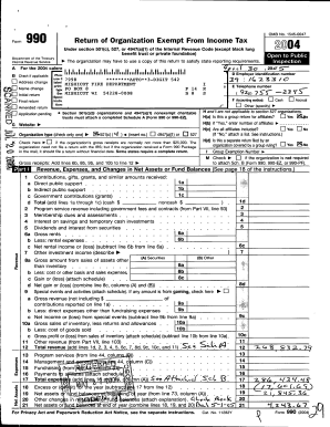 Form 990 Return of Organization Exempt From Income Tax