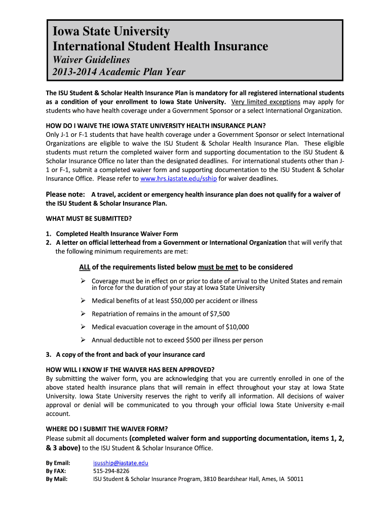 Fillable Online hrs iastate 20132014 Academic Plan Year hrs iastate
