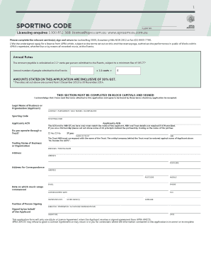 APRA AMCOS Music Licensing Application