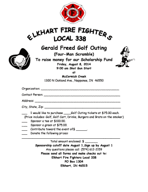 Gerald Freed Golf Outing - Professional Firefighters Union