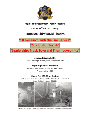 Angola Fire Department Proudly Presents