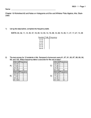Chapter 16 Worksheet 2 And Notes On Histograms Answers - Fill and Sign  Printable Template Online