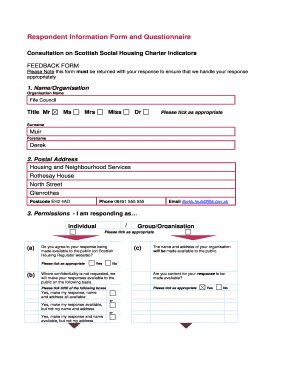 Scottish Social Housing Charter Feedback Form