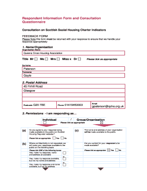 Scottish Social Housing Charter Feedback Form