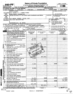 Form 990-PF 2006