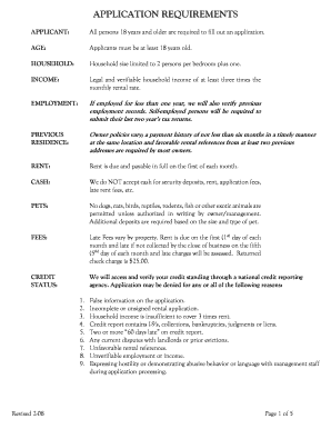 Rental Application Form