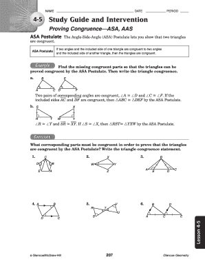 Geometry Study Guide and Intervention