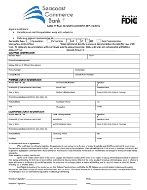 Business Account Application