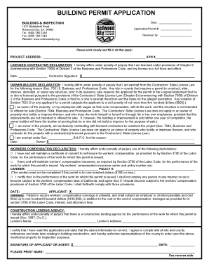 Sidewalk, Curb & Gutter Permit Application