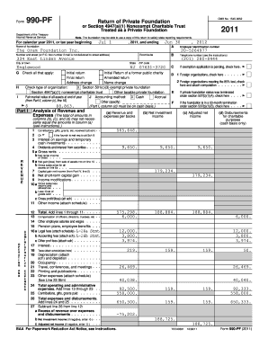 Form 990-PF 2011