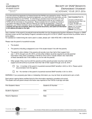 SNAP Benefits Verification Form
