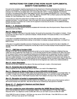 Work Injury Supplemental Benefit Fund Barred Claim Form