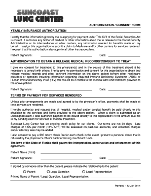 Medical Authorization and Consent Form