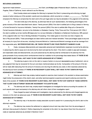 Retainer Agreement for Legal Representation