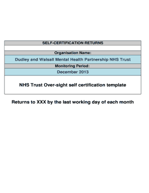 NHS Trust Governance Declarations