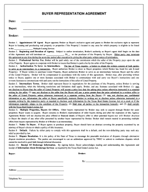 Texas Buyer Representation Agreement
