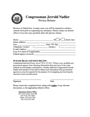 Privacy Release Consent Form