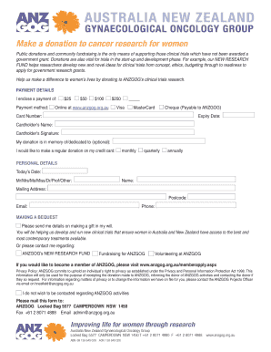 ANZGOG Donation Form