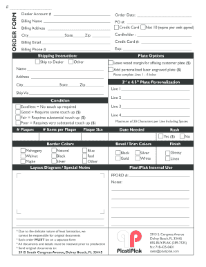 Google docs fax template - PP-Internal-Order-Form-2012pdf