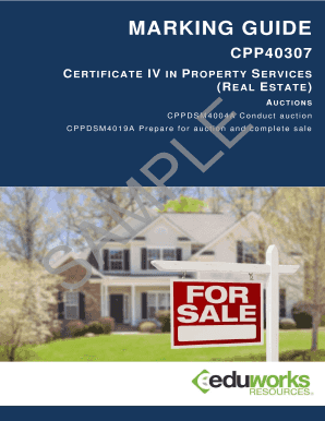 ERTIFICATE IV IN ROPERTY ERVICES SAMPLE