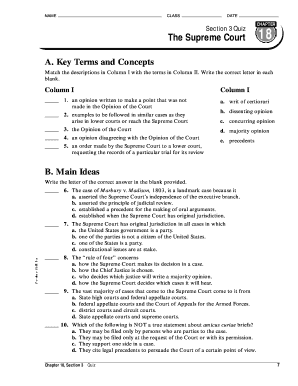 US Supreme Court Quiz