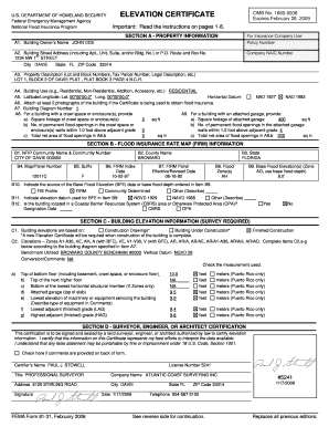 FEMA Elevation Certificate