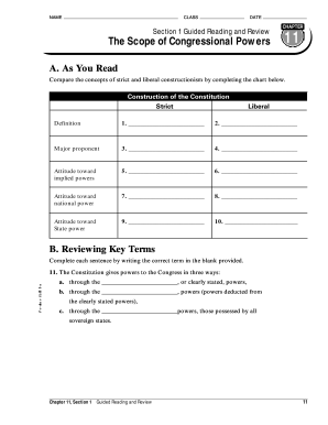 US Government Guided Reading and Review