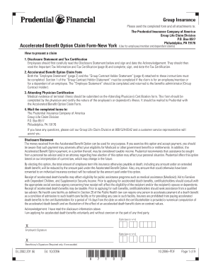 Accelerated Benefit Option Claim Form