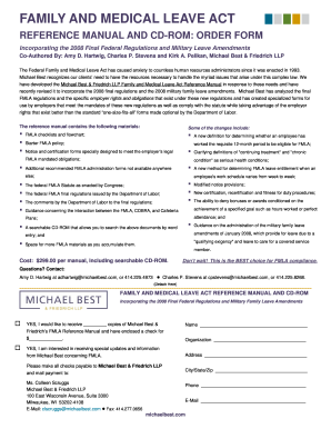Family and Medical Leave Act Reference Manual Order Form