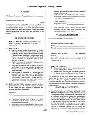 Career Development Training Contract