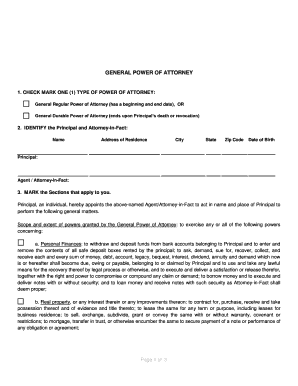 General Power of Attorney Form