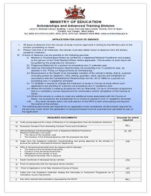Application for Leave of Absence