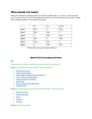 Triton Central Elementary E-Learning Day Log