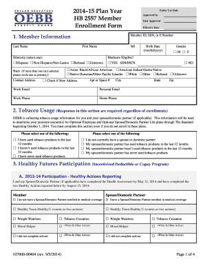 Oregon Education Benefit Board Enrollment Form