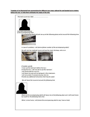 Formulaire de résumé de la visite du Louvre