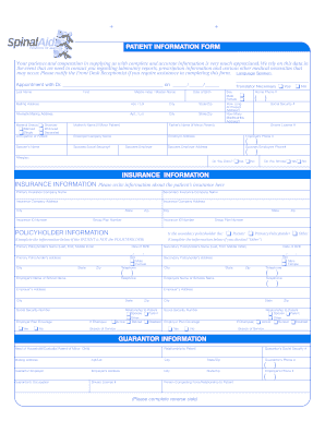 Patient Information Form
