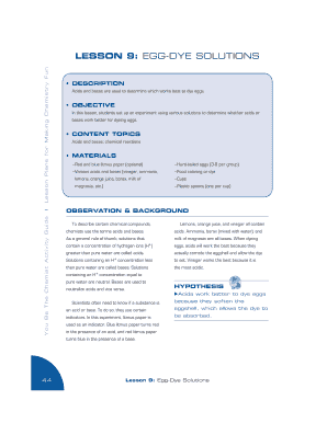 Egg-Dye Solutions Experiment