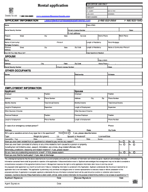 Rental Application for Office Use