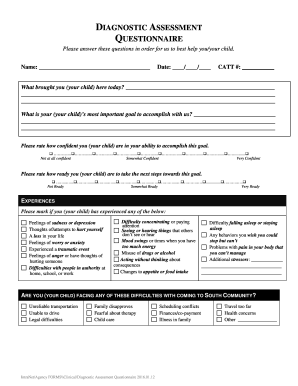 Diagnostic Assessment Questionnaire