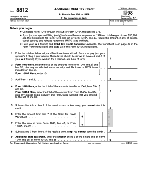 Form 8812 Additional Child Tax Credit
