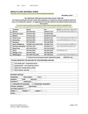 Breast Clinic Referral Form