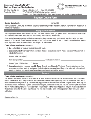 Medicare Advantage Plan Payment Option Form