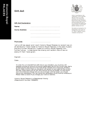 Gift Aid Declaration