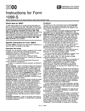 Form 1099-S Instructions