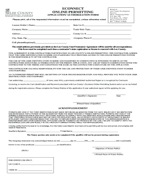 Lee County Online Permitting Application