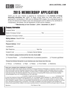 ISRI Membership Application Form